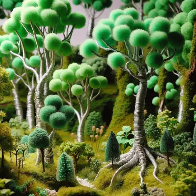 Criando Árvores Realistas Com Arame E Esponja Para Dioramas De Floresta