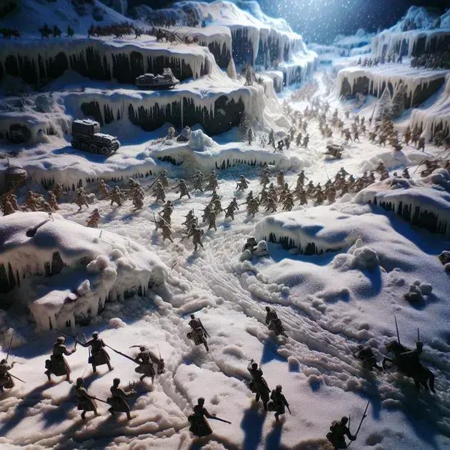 Técnicas De Simulação De Neve Para Dioramas De Batalhas No Inverno