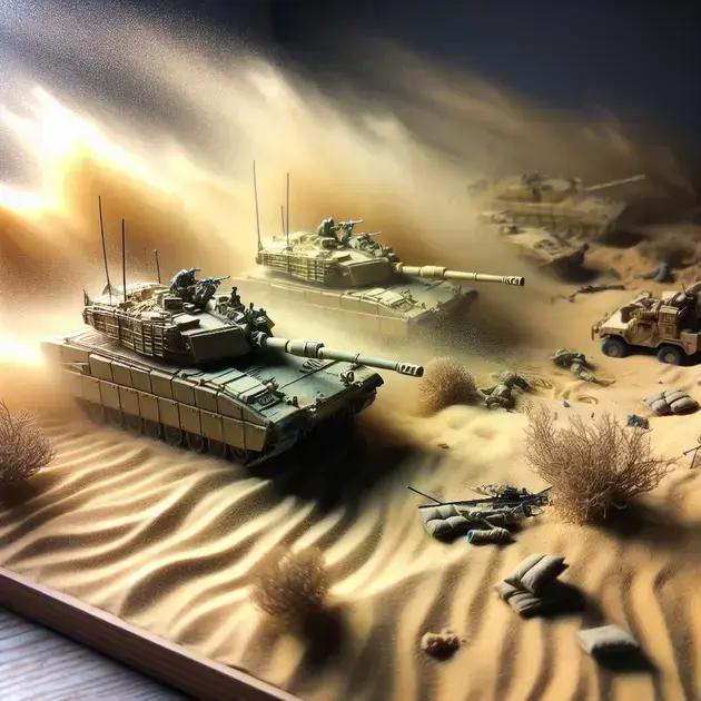 Técnicas De Simulação De Poeira Para Cenários De Deserto Em Dioramas Militares